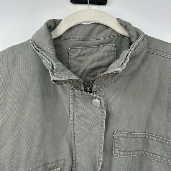American Eagle Women's Army Green Military Style Cotton Jacket Size Small. - Picture 9 of 14